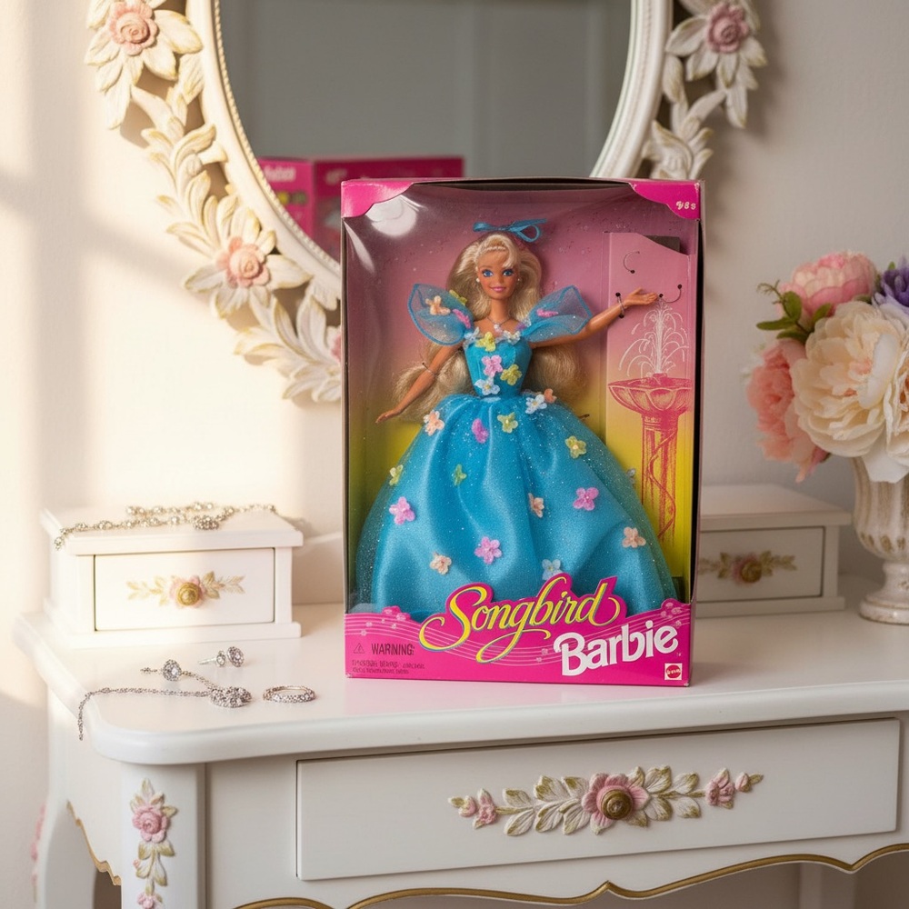 1995 Blonde Songbird Barbie Doll New In Box